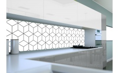 Panel szklany do kuchni 3D CUBE hartowany
