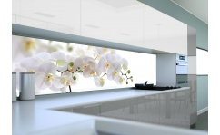 Panel szklany do kuchni WHITE ORCHID TWIGS hartowany 