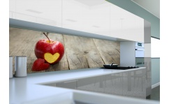 Panel szklany do kuchni I LOVE APPLES hartowany