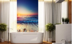 Panel szklany do łazienki MEXICO BEACH hartowany