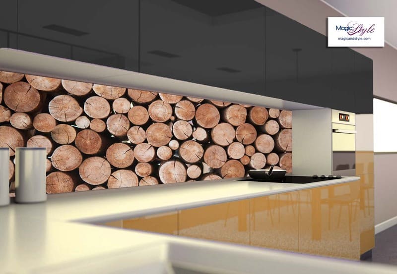 panel do kuchni drewno