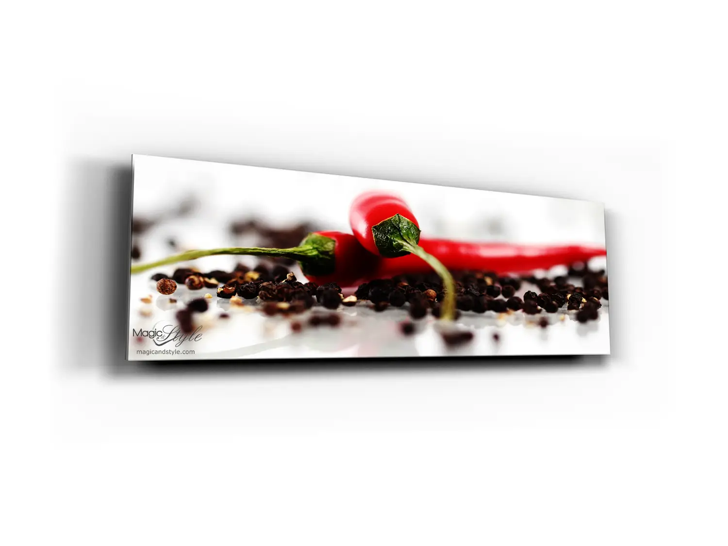 Panel szklany 100x60cm PEPPER & PEPPER hartowany detale