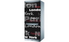 Naklejka magnes na lodówkę PARIS LONDON NEW YORK  