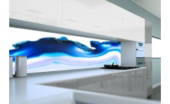 Panel szklany do kuchni BLUE WAVES hartowany