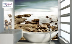Panel szklany nad wannę NORTH SEA hartowany