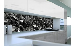 Panel szklany do kuchni 3D BLACK hartowany
