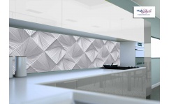 Panel szklany do kuchni 3D GRAY III hartowany