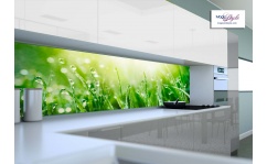 Panel szklany do kuchni GREEN GRASS hartowany