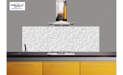 Panel szklany do kuchni 60x60cm WHITE WAVES II hartowany