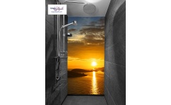 Panel szklany pod prysznic ORANGE SUNSET hartowany