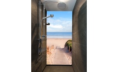 Panel szklany pod prysznic WEJŚCIE NA PLAŻĘ II hartowany
