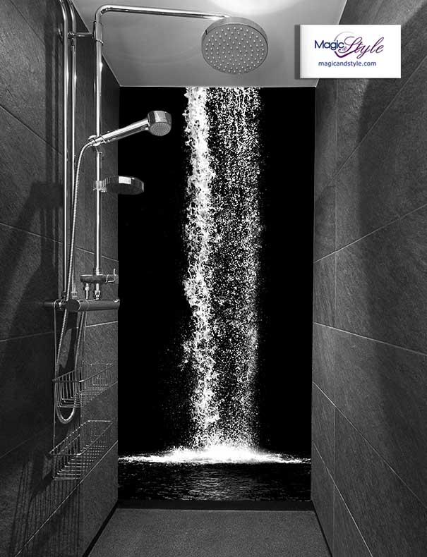 Panel szklany pod prysznic WODOSPAD SWOBODNY II hartowany